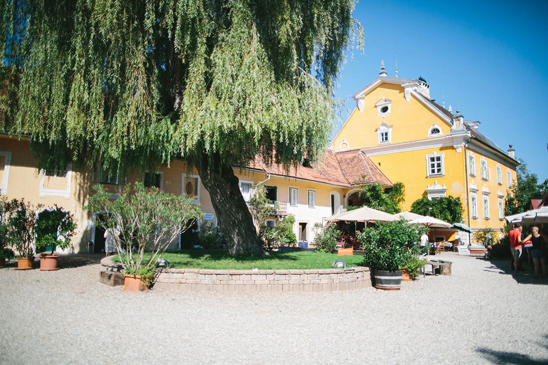 Hochzeitslocation: Außenansicht vom Schloss Gamlitz.
Foto © henrywelischweddings.com - Schloss Gamlitz